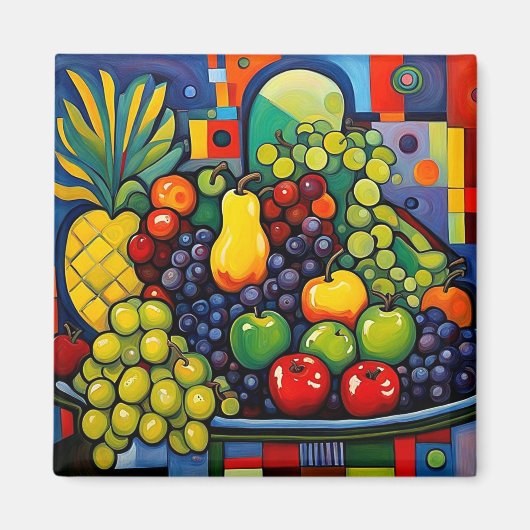 Stilleven met fruit 11 magneet (Voorkant)