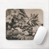 Stilleven met fruit, 1860 (foto sepia) muismat (Met muis)
