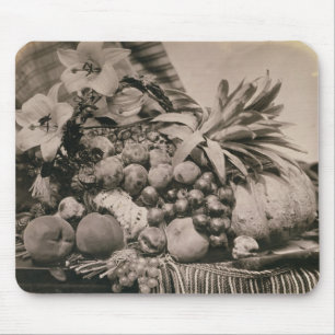 Stilleven met fruit, 1860 (foto sepia) muismat