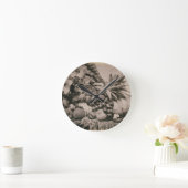 Stilleven met fruit, 1860 (foto sepia) ronde klok (Huis)