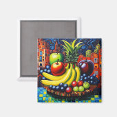 Stilleven met fruit 4 magneet (Voorkant / Achterkant)