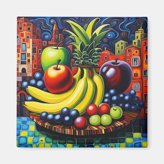 Stilleven met fruit 4 magneet (Voorkant)