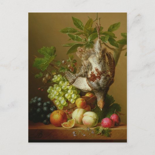 Stilleven met Fruit en een Dode Patrijs Briefkaart (Voorkant)