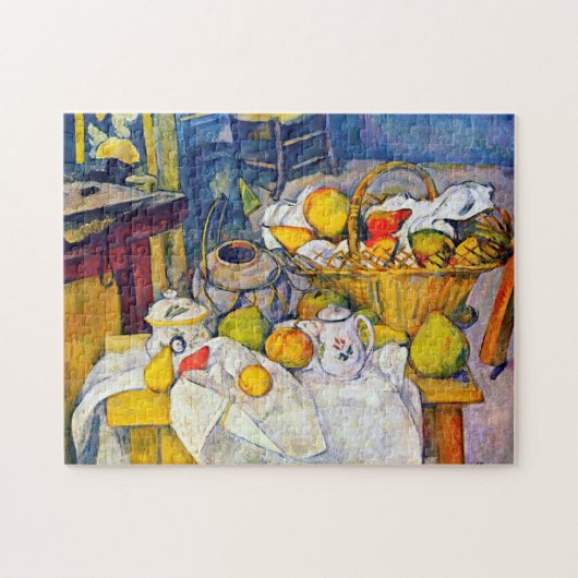 Stilleven met fruitmand, Paul Cezanne Legpuzzel (Horizontaal)