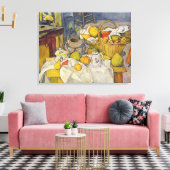 Stilleven met fruitmand van Paul Cezanne Canvas Afdruk (Insitu (Woonkamer))