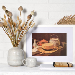 Stilleven met gele strohoed door Vincent van Gogh Poster