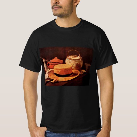 Stilleven met gele strohoed van Vincent van Gogh T-shirt (Voorkant)