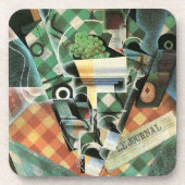 Stilleven met geruit tafelkleed van Juan Gris Bier Onderzetter (Voorkant)