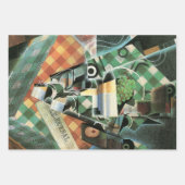 Stilleven met geruit tafelkleed van Juan Gris Inpakpapier Vel (Voorkant 3)