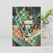 Stilleven met geruit tafelkleed van Juan Gris Kaart (Staand voorkant)