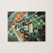 Stilleven met geruit tafelkleed van Juan Gris Legpuzzel (Horizontaal)