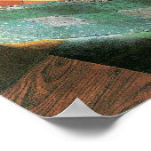 Stilleven met geruit tafelkleed van Juan Gris Poster (Hoek)