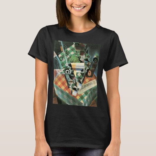 Stilleven met geruit tafelkleed van Juan Gris T-shirt (Voorkant)