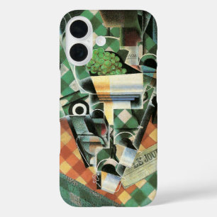 Stilleven met geruite tafelkleed van Juan Gris iPhone 16 Hoesje