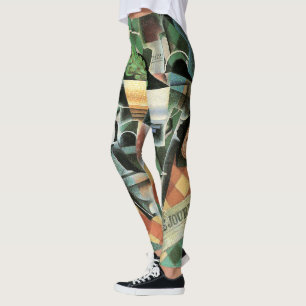 Stilleven met geruite tafelkleed van Juan Gris Leggings