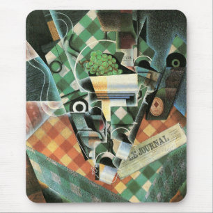 Stilleven met geruite tafelkleed van Juan Gris Muismat