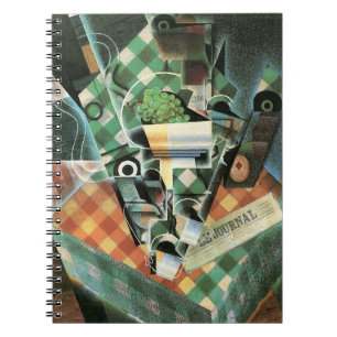 Stilleven met geruite tafelkleed van Juan Gris Notitieboek