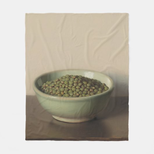 Stilleven met groene linzen fleece deken (Voorkant)