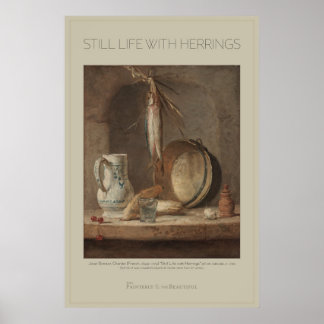 Stilleven met haringen | Chardin 24x36 | Groot Poster