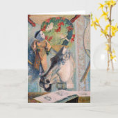 Stilleven met het hoofd van een paard | Paul Gaugu Kaart (Gele Bloem)