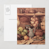 Stilleven met het Voedsel van Kerstmis Feestdagenkaart (Voorkant / Achterkant)