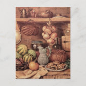 Stilleven met het Voedsel van Kerstmis Feestdagenkaart (Voorkant)