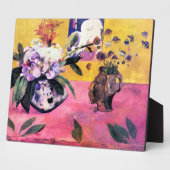 Stilleven met hoofdvormige vaas | Paul Gauguin | Fotoplaat (Zijkant)