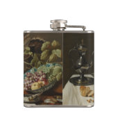 "Stilleven met kalkoenen" maatkolf Heupfles (Achterkant)