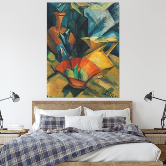 Stilleven met kan canvas afdruk (Insitu (Slaapkamer))