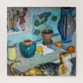 Stilleven met kat | Auguste Macke | Legpuzzel