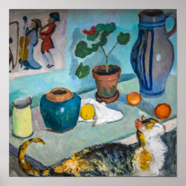 Stilleven met kat | Auguste Macke | Poster