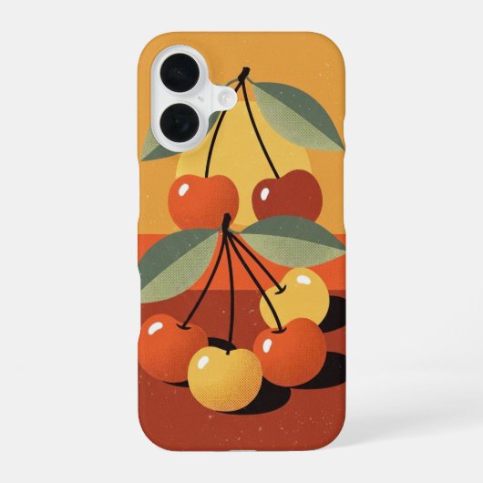 Stilleven met Kersen Vintage iPhone 16 Hoesje (Achterkant)
