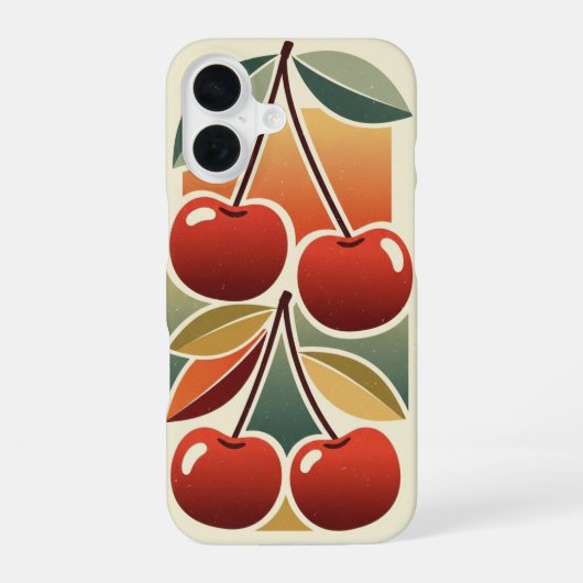 Stilleven met Kersen Vintage iPhone 16 Hoesje (Achterkant)
