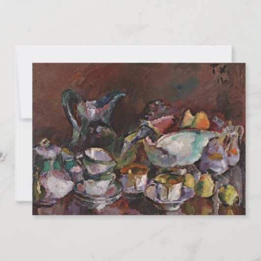 Stilleven met koffiekopjes | Anton Faistauer (Voorkant)