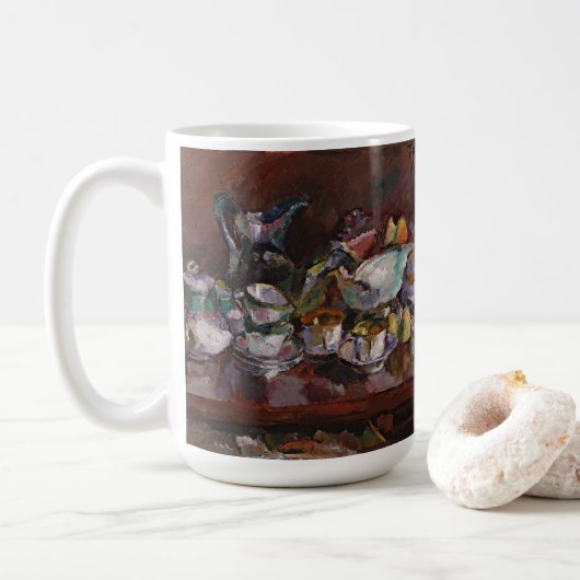 Stilleven met koffiekopjes | Anton Faistauer Koffiemok (Met donut)