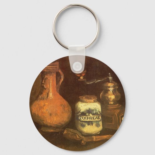 Stilleven met koffiemolen door Vincent van Gogh Sleutelhanger (Voorkant)