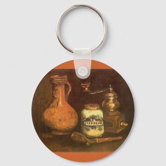 Stilleven met koffiemolen door Vincent van Gogh Sleutelhanger (Voorkant)
