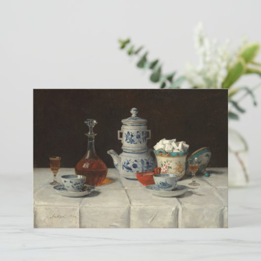 Stilleven met koffiezetten | Albert Anker (Staand voorkant)