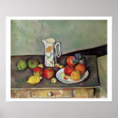 Stilleven met melkjug en vruchten, c.1886-90 (olie poster (Voorkant)