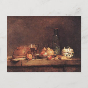Stilleven met olijfpot door Jean Chardin Post Briefkaart
