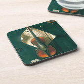 Stilleven met oude viool door William Michael Harn Bier Onderzetter (Linkerzijde)