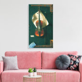 Stilleven met oude viool door William Michael Harn Canvas Afdruk (Insitu (Woonkamer))
