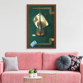 Stilleven met oude viool door William Michael Harn Canvas Afdruk (Insitu (Woonkamer))
