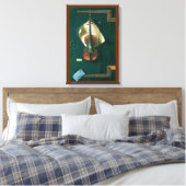 Stilleven met oude viool door William Michael Harn Canvas Afdruk (Insitu (Slaapkamer))