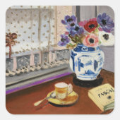 Stilleven met Pascals Pensees, Vierkante Sticker (Voorkant)