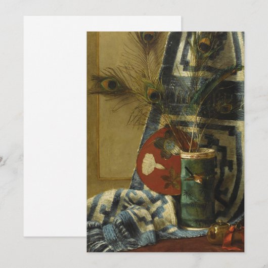 Stilleven met pauwenveren (Voorkant / Achterkant)