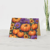 Stilleven met pompoen herfstverjaardag kaart (Voorkant)