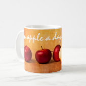 Stilleven met rode appels koffiemok (Voorkant links)