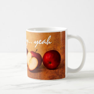 Stilleven met rode appels koffiemok