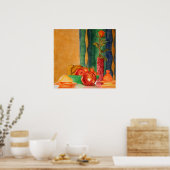 stilleven met roos en fruit poster (Keuken)